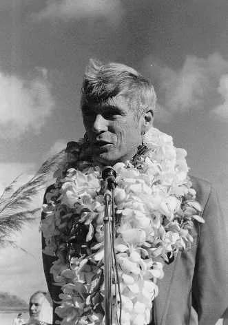 Eugene Cernan - Astronaut Eugene A. Cernan on Saipan
