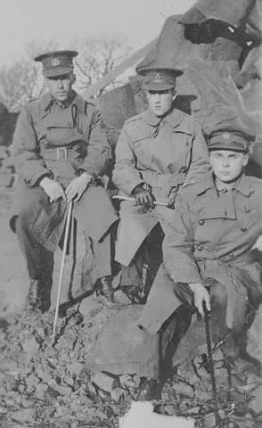 John Diefenbaker - John G. Diefenbaker (future Prime Minister of Canada), John Einarsson, and Michael A. McMillan as Canadian soldiers in France 1916-17