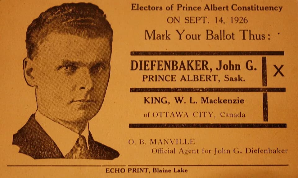 John Diefenbaker - Election handout for John Diefenbaker, 1926