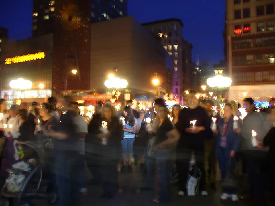 Hrant Dink - This photograph has been taken by me.Navendu 02:40, 15 May 2007 (UTC)
Candle Lit Prayers for Lives Lost in Armenian Genocide held at Union Square Garden, New York.