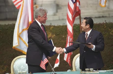 Ryutaro Hashimoto - Bill Clinton and Ryutaro Hashimoto, 1996.