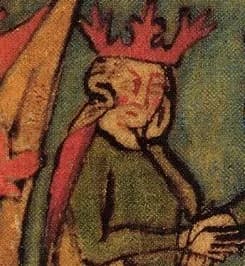 Harald Fairhair - Cropped version of image from the 14th century Icelandic manuscript Flateyjarbók.