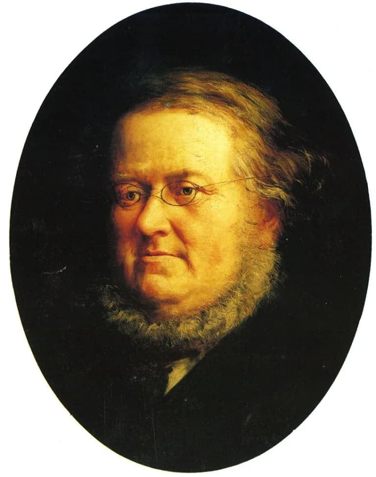 Peter Christen Asbjørnsen - Portrait of norwegian author Peter Christen Asbjørnsen (1812-1885). Belongs to Kunstnerforeningen.