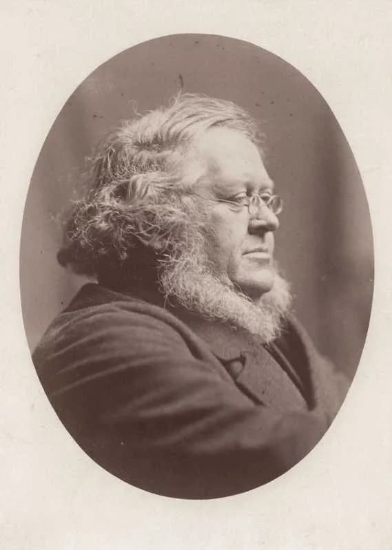 Peter Christen Asbjørnsen - Peter Christen Asbjørnsen, portrett, mann, eventyrsamler, brystbilde, profil, briller.