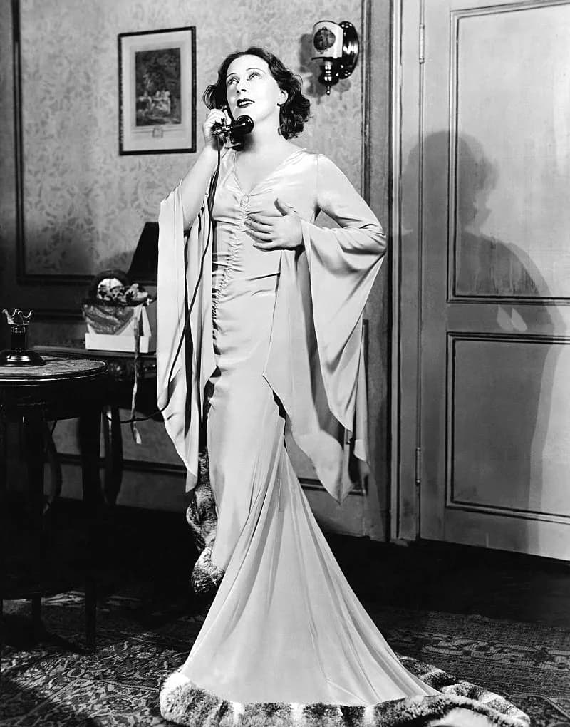 Vicki Baum - Promotional photograph of Eugenie Leontovich in the original Broadway stage production of Grand Hotel
Caption reads as follows:Season's Distinguished PerformancesMiss Eugénie Léontovitch 