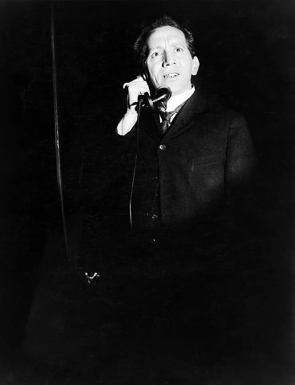 Vicki Baum - Promotional photograph of Sam Jaffe in the original Broadway production of Grand Hotel
Caption reads as follows:Season's Distinguished PerformancesAs Kringelein, in "Grand Hotel", Mr. Sam