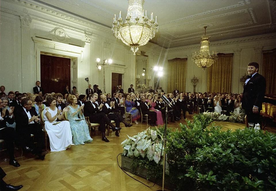 Malcolm Fraser - Opera Singer Sherrill Milnes Receiving Applause from the Audience following His Performance during the Entertainment Portion of a State Dinner Honoring Prime Minister Malcolm Fraser o