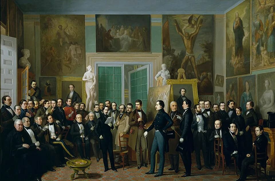 José de Espronceda - Esta obra es el cuadro más célebre del pintor sevillano Antonio María Esquivel (1806-1857), y una de las más destacadas del Romanticismo español. Los personajes que aparecen retra