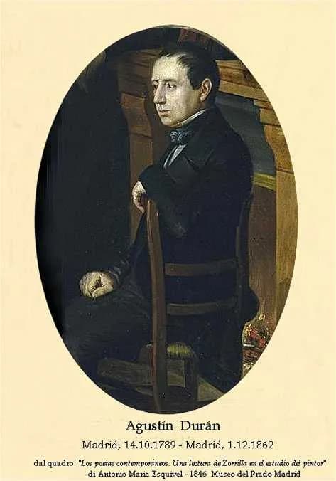 José de Espronceda - Gemälde zeitgenössischer spanischer Schriftsteller von Antonio Maria Esquivel y Suarez de Urbina (1846) Abgebildete Personen: Antonio Ferrer del Río (1814-1872), Juan Eugenio Hart