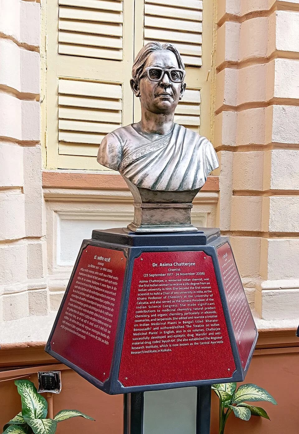 Asima Chatterjee - Statue of Asima Chatterjee, Birla Industrial &amp; Technological Museum, Kolkata, West Bengal, India