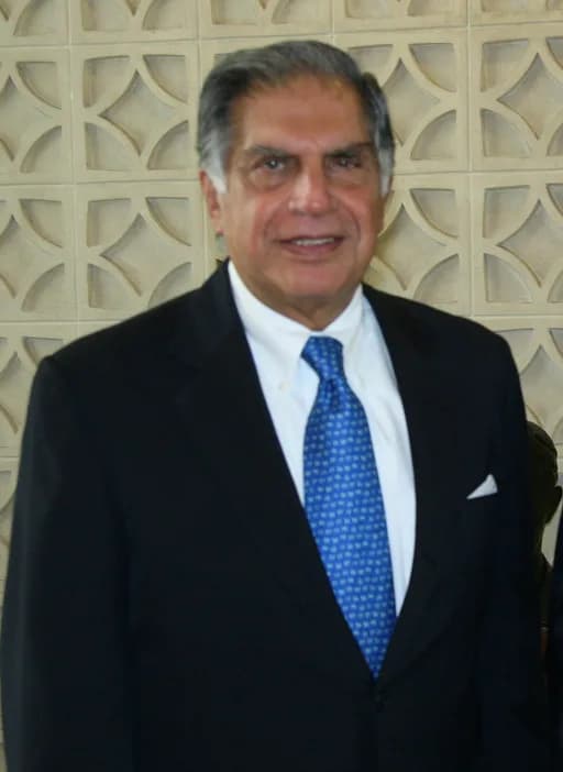 Ratan Tata - In the photo is Ratan Tata, who has been a leader in growing and expanding U.S.-India economic cooperation through his many business interests as CEO of the Tata Group, and as the co-chai