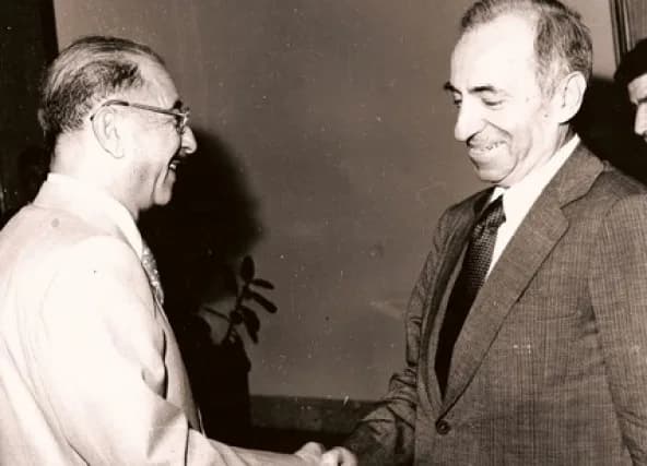 Ahmed Hassan al-Bakr - Browse By Era
Browse By Theme
Browse By Country
Browse By People
 

Newsletter
Join our mailing list
Email* 
Subscribe
Unsubscribe

Baath Party founder Michel Aflaq (right) with