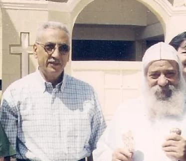 Pope Shenouda III of Alexandria - Judge Sami Farag with Coptic Pope Shenouda III.