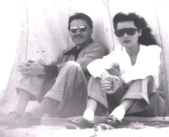 Princess Fawzia Fuad of Egypt - Princess Fawzia of Egypt with 2nd husband Ismail Chirine 1949