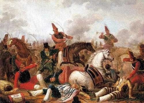 Juan Manuel de Rosas - "Combate de caballería en la época de Rosas" (1830)

Carlos Morel (1813-1894). Argentina. En el Museo Nacional de Bellas Artes, en Buenos Aires. Oleo sobre tela, 45 cm x 54 cm