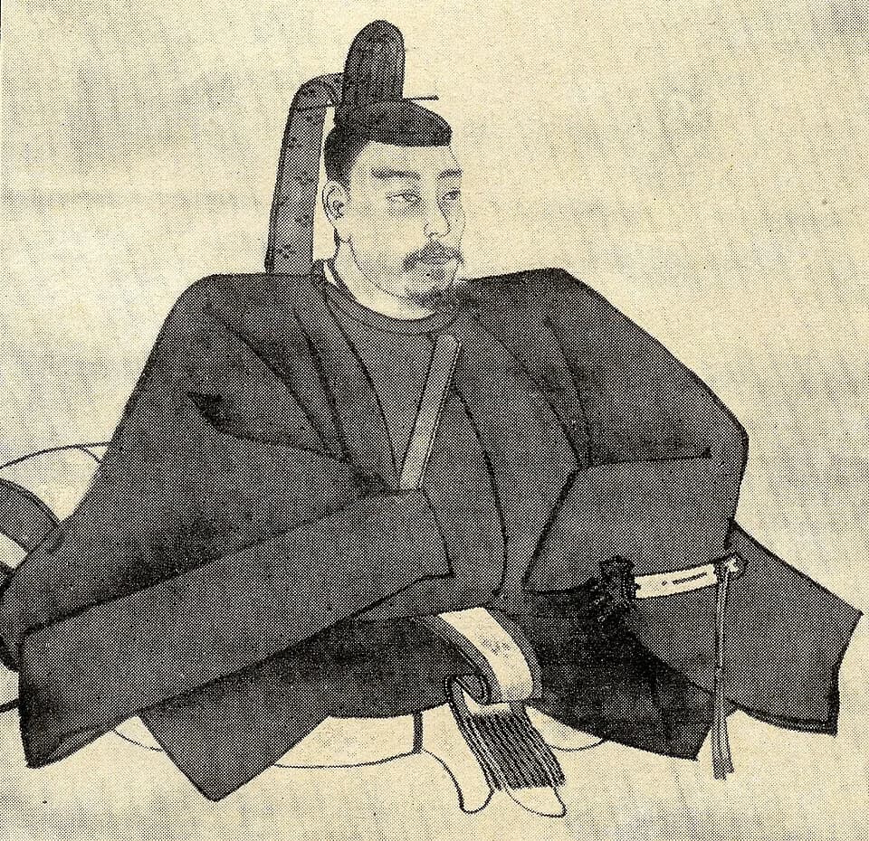 Minamoto no Yoritomo - Portrait of Minamoto no Yoritomo (源頼朝,c.1147–1199). Minamoto was the founder and the first shogun of the Kamakura Shogunate of Japan. This artwork was drawn by Nakamura Fusetsu 