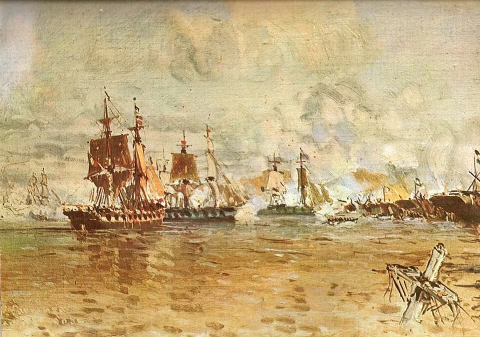 Juan Manuel de Rosas - The Anglo-French armada forces its way through the Vuelta de Obligado