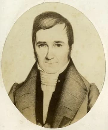 Juan Manuel de Rosas - Reproducción fotográfica de un retrato pictórico de medio busto del jurisconsulto y diplomático argentino que se desempenó durante 17 años como ministro del gobierno de Juan Man