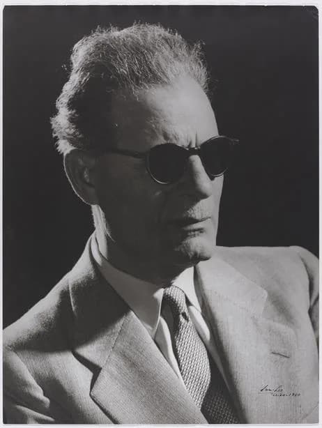 Taha Hussein - Portrait of the famous Egyptian writer Taha Hussein born in 1889 and died in 1973 at the age of 84