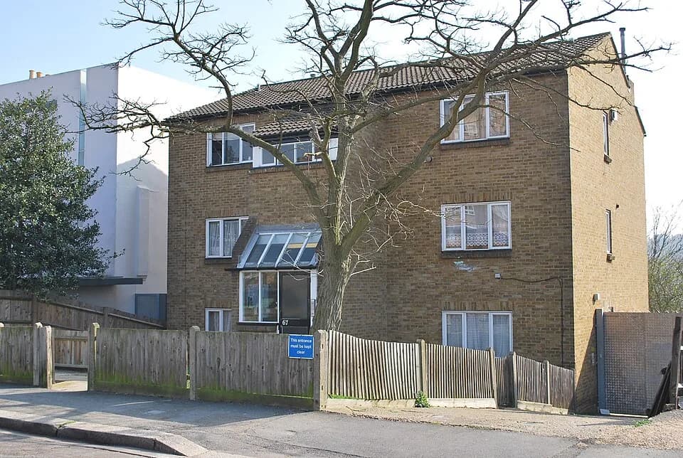 Bon Scott - 67 Overhill Road, East Dulwich, London, at this place Bon Scott died