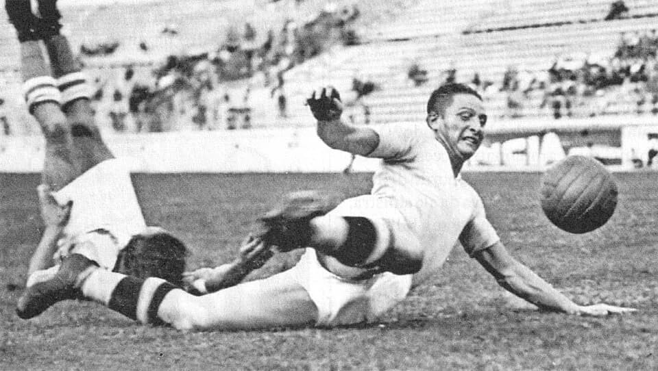 Silvio Piola - Italian footballer Silvio Piola playing for S.S. Lazio, circa 1937.