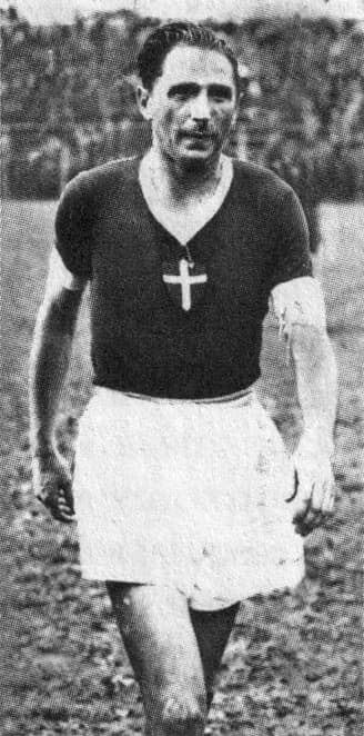 Silvio Piola - Italian footballer Silvio Piola with A.C. Novara between 1940s and 1950s.