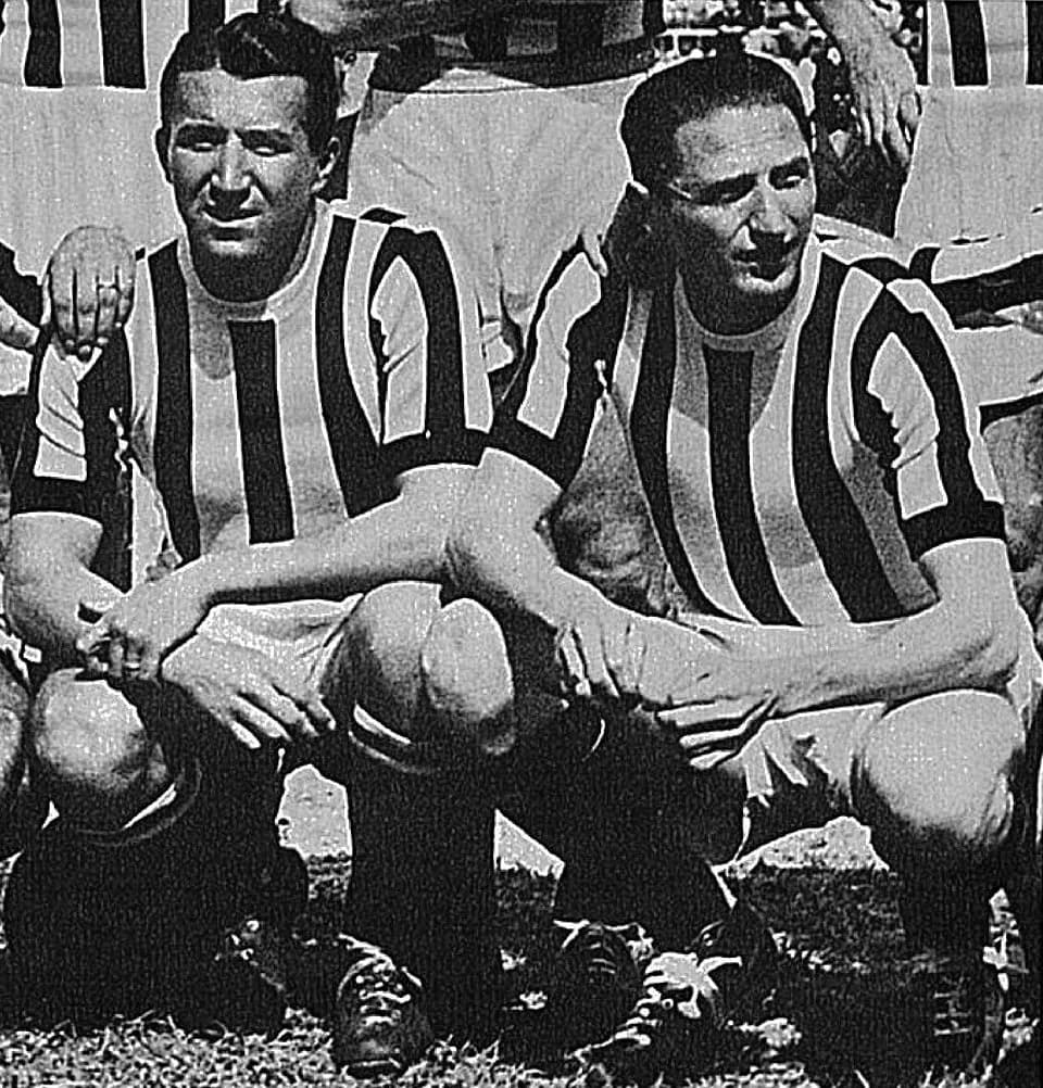Silvio Piola - From left to right: Juventus FC's footballers, Czechoslovakian Čestmír Vycpálek and Italian Silvio Piola, in the 1946–47 season.
