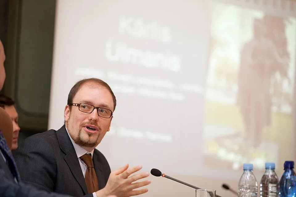 Kārlis Ulmanis - Ar lekciju par bijušo Valsts un Ministru prezidentu Kārli Ulmani uzstājas Rīgas Stradiņa universitātes asociētais profesors Deniss Hanovs. Foto: Toms Norde, Valsts kanceleja