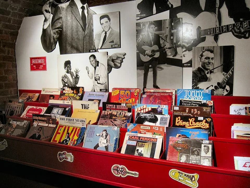 Brian Epstein - A recreation of how the old record shops looked way back in the 1960s when vinyl records were king..