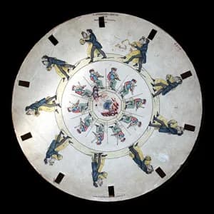 Joseph Plateau - Example Simon Stampfer's "Stroboskopische Sheiben" , ("Stroboscopic discs") an early form of moving image.