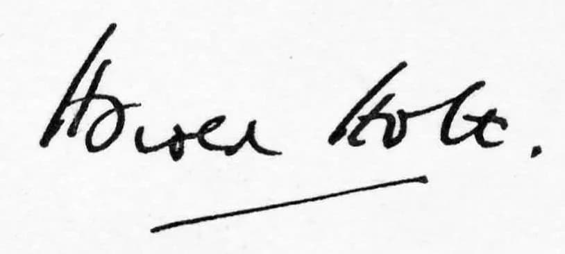 Harold Holt - signature of Harold Holt as Prime Minister taken from his card- the original was signed in blue ink