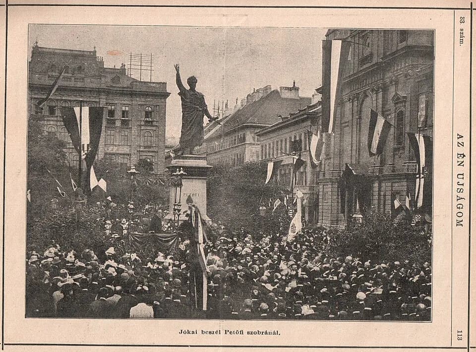 Mór Jókai - Mór Jókai's speech at the Petőfi statue in Budapest