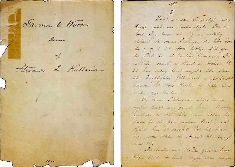 Alexander Kielland - Alexander Kielland - Garman &amp; Worse manuscript