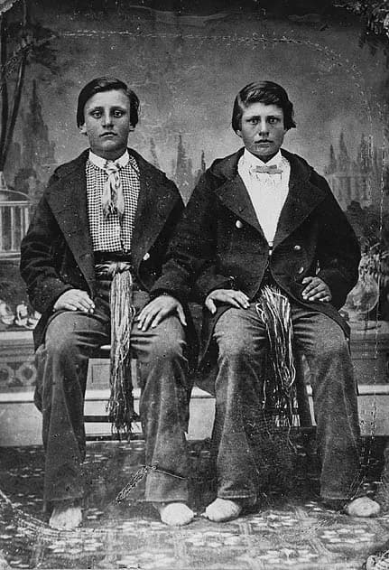 Louis Riel - Charles &amp; Joseph Riel. [Charles on the left, Joseph on the right]. Charles (1854-1875) and Joseph Riel (1857-1921) were the brothers of Louis Riel (1844-1885) the Métis spokesman, fou