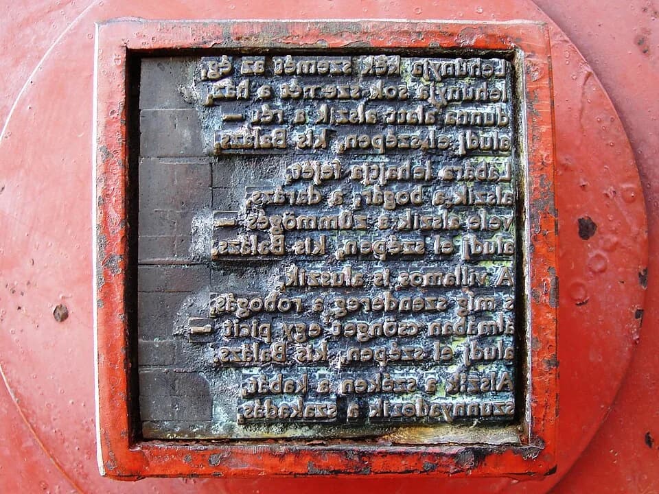 Attila József - Part of the memorial to Mr Attila József (1905-1937) Hungarian poet in Balatonszárszó
