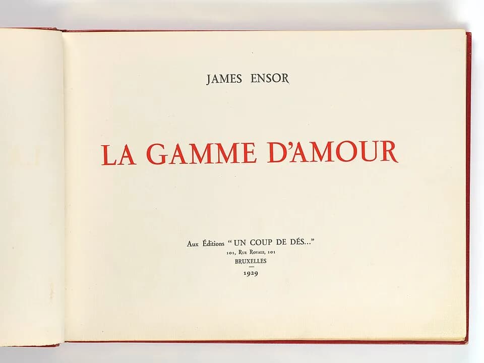 James Ensor - Gebonden album "La Gamme d'Amour", James Ensor (Éditions "UN COUP DE DÉS..."), collection: Mu.ZEE Oostende, SM001218