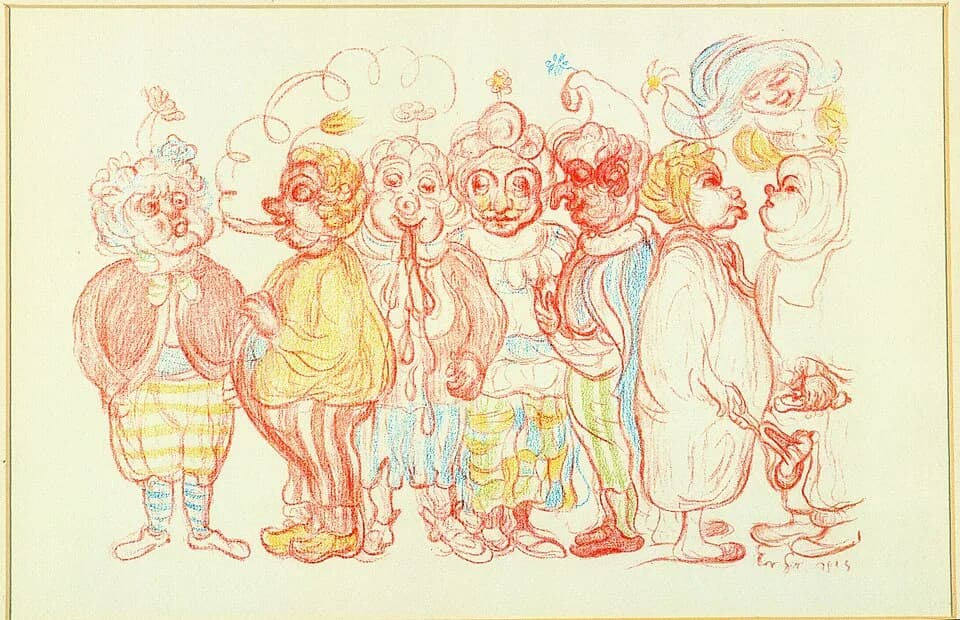 James Ensor - 12. Grimacet, Craco-Cigaret... (uit: La Gamme d'Amour), James Ensor, collection: Mu.ZEE Oostende, SM001228