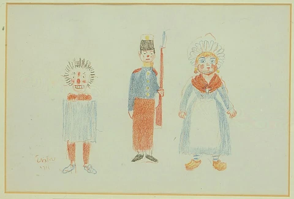 James Ensor - 21. Duivel - Houten soldaat - Pop (uit: La Gamme d'Amour), James Ensor, collection: Mu.ZEE Oostende, SM001682