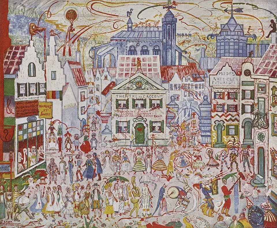 James Ensor - 1. Decor (uit: La Gamme d'Amour), James Ensor, collection: Mu.ZEE Oostende, SM001760