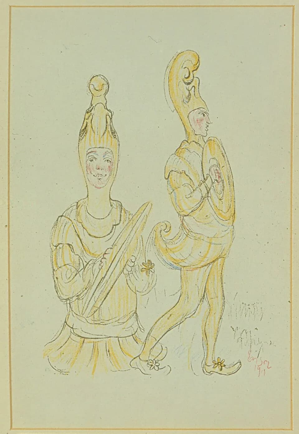 James Ensor - 22. Cimbaalspelers (uit: La Gamme d'Amour),  James Ensor, collection: Mu.ZEE Oostende, SM001769
