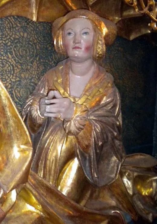 John, King of Denmark - Sculpture of Elizabeth of Brandenburg, née Princess of Denmark, Norway and Sweden by Claus Berg about 1530Place: Church of St. Canute’s, Odense, Denmark
