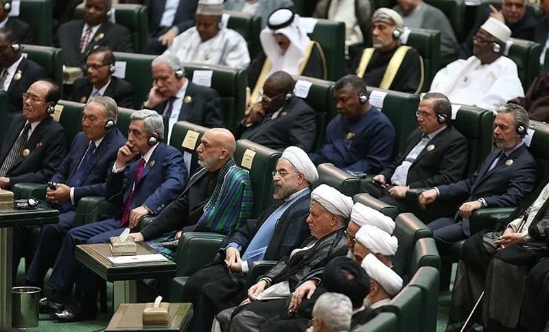 Kim Yong-nam - Hassan Rouhani inauguration as President of Iran