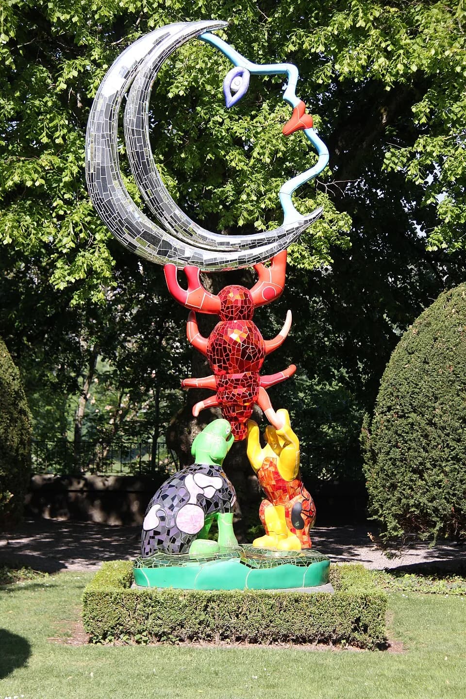 Niki de Saint Phalle - La Grande Luna in Fribourg, Switzerland. Work of Niki de Saint Phalle.