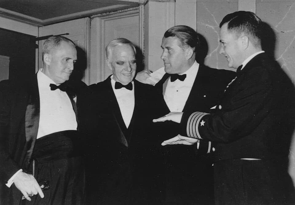 Theodore von Kármán - Anton Flettner shown second from left. Group photo also includes Wernher von Braun of the V-2 Rocket fame and later a primary contributor to the U.S. Space Program. (Family photo