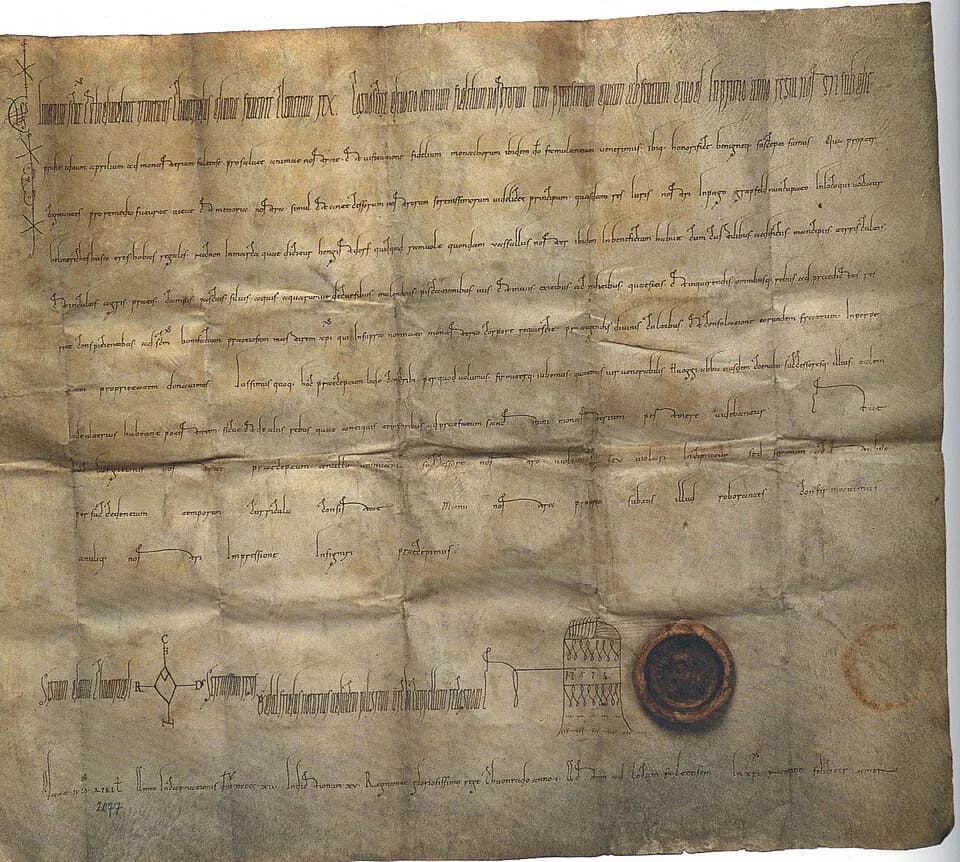 Conrad I of Germany - Königsurkunde, Schenkung an das Kloster Fulda