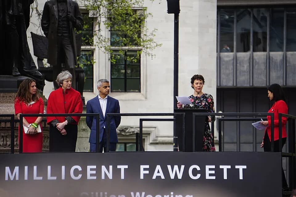 Helen McCrory - L-R: Caroline Criado-Perez, Theresa May, Sadiq Khan, Helen McRory, Misha Hussain