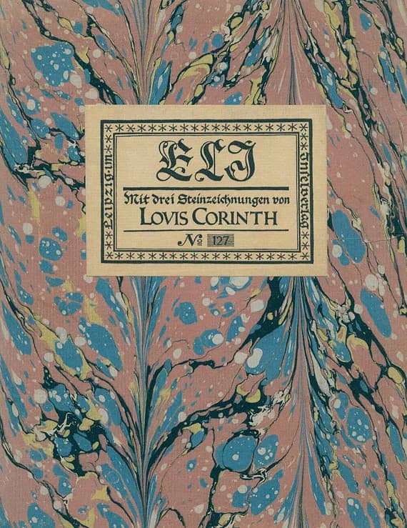 Lovis Corinth - Book cover of Lovis Corinth: Eli. Nach der Schrift neu geordnet von M. J. bin Gorion. Verdeutscht von R. Ramberg.