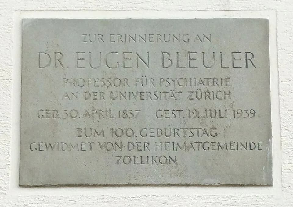 Eugen Bleuler - Gedenktafel am Haus "Im Gugger" an der Seestrasse, Geburtshaus von de:Eugen Bleuler