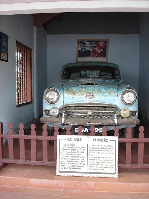 Thích Quảng Đức - The car of one of a famous monk who burned himself to death to protest against the war. Thien Mu Pagoda, Hue, Vietnam.