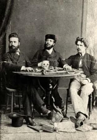 Hristo Botev - Христо Ботев, Никола Славков и Иван Драсов в Румъния, 1875 г.